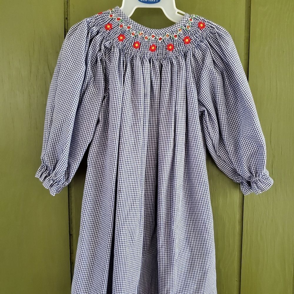 Blue smocking dress